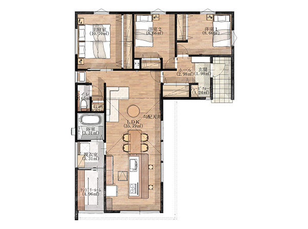 モデルハウスひより（みどりのかぜこども園そば６区画No6）